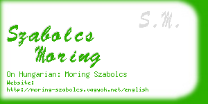 szabolcs moring business card